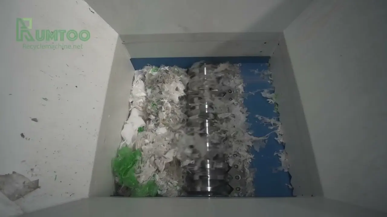 Single shaft shredder trail run-video